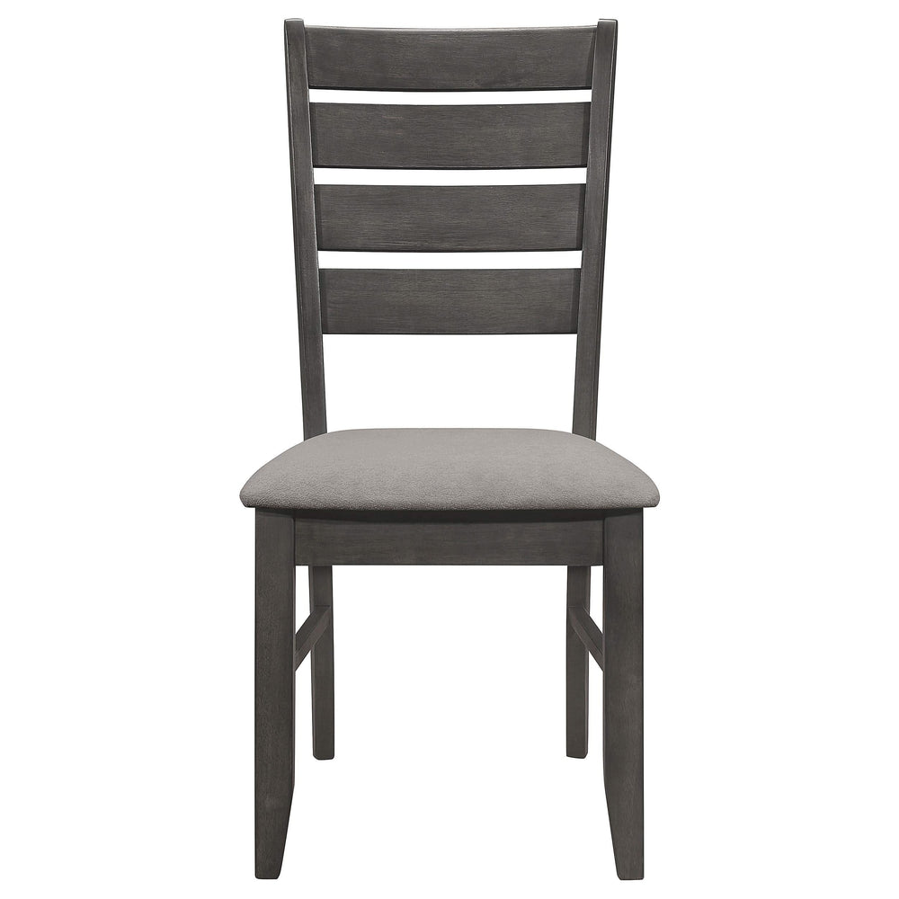 Silla de comedor de madera Dalila gris oscuro (juego de 2)