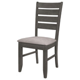 Silla de comedor de madera Dalila gris oscuro (juego de 2)