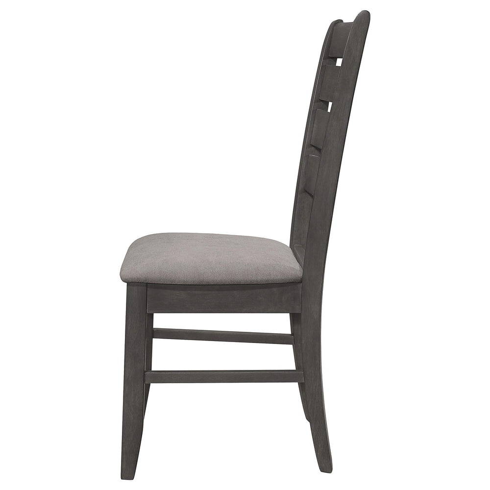 Silla de comedor de madera Dalila gris oscuro (juego de 2)