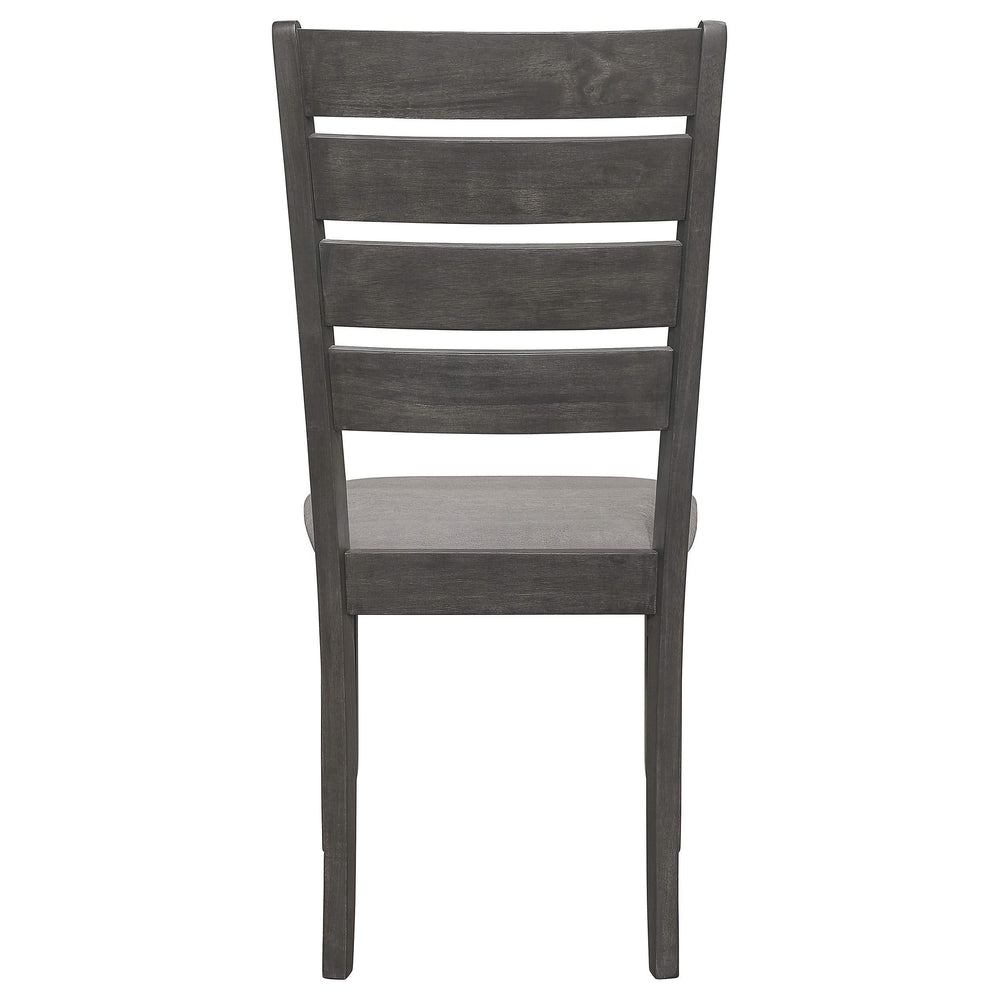 Silla de comedor de madera Dalila gris oscuro (juego de 2)