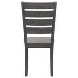 Silla de comedor de madera Dalila gris oscuro (juego de 2)