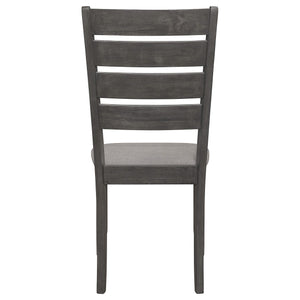 Silla de comedor de madera Dalila gris oscuro (juego de 2)