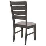 Silla de comedor de madera Dalila gris oscuro (juego de 2)