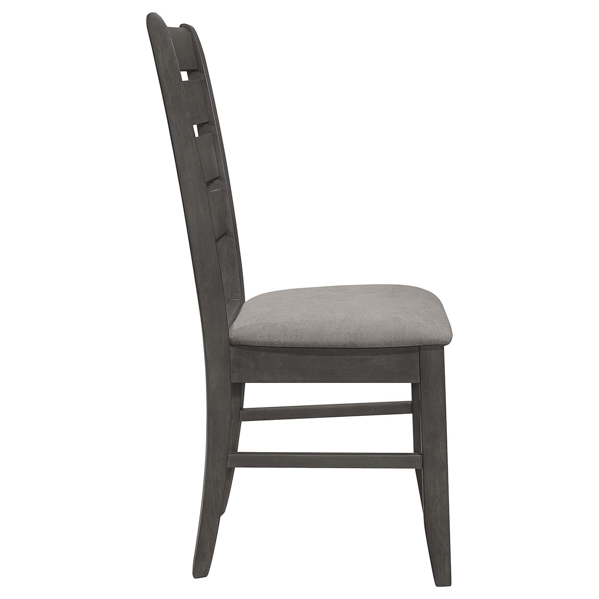 Silla de comedor de madera Dalila gris oscuro (juego de 2)