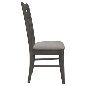 Silla de comedor de madera Dalila gris oscuro (juego de 2)