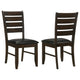 Silla de comedor de madera Dalila color capuchino (juego de 2)