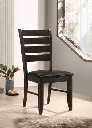 Silla de comedor de madera Dalila color capuchino (juego de 2)