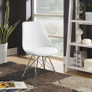 Silla de comedor Juniper de polipropileno blanco (juego de 2)