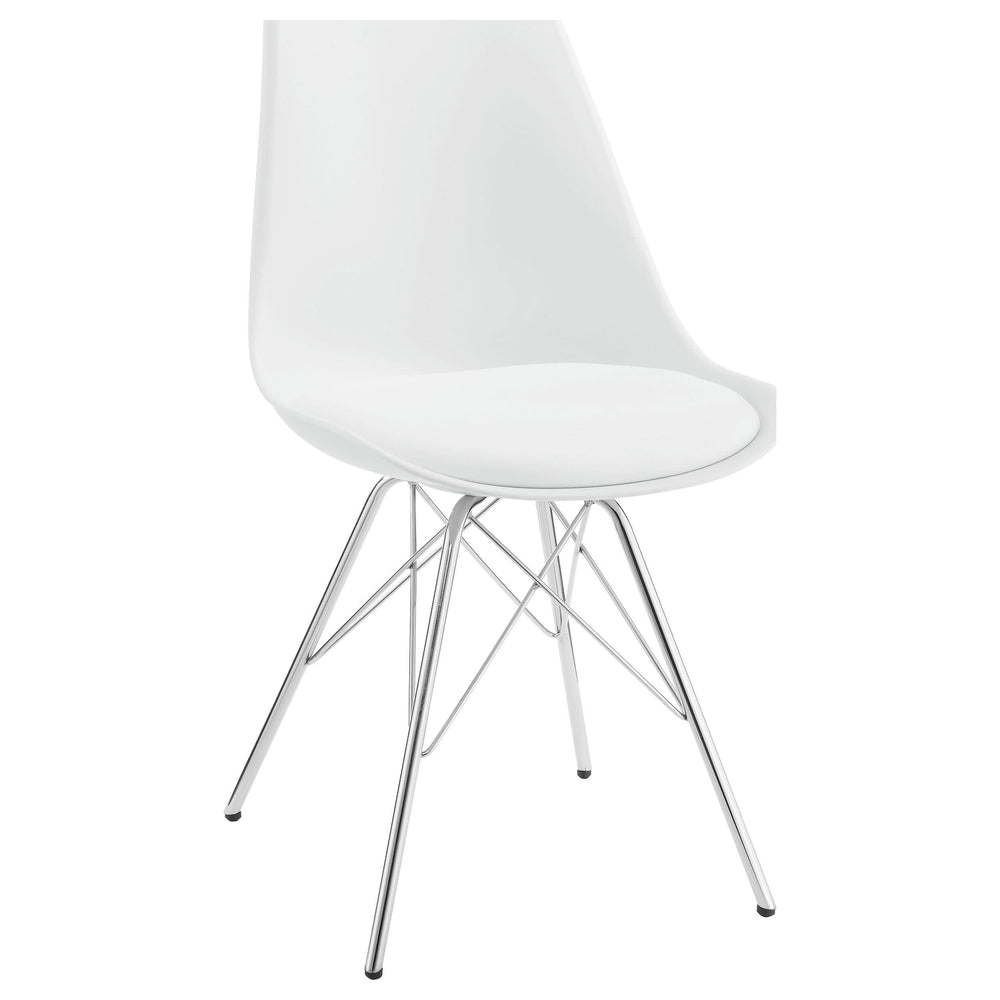 Silla de comedor Juniper de polipropileno blanco (juego de 2)