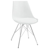 Silla de comedor Juniper de polipropileno blanco (juego de 2)