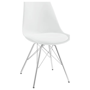 Silla de comedor Juniper de polipropileno blanco (juego de 2)