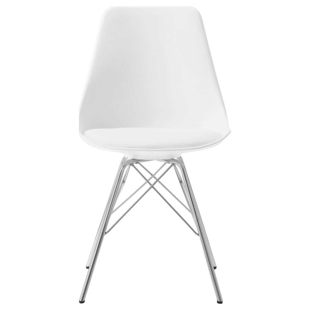 Silla de comedor Juniper de polipropileno blanco (juego de 2)
