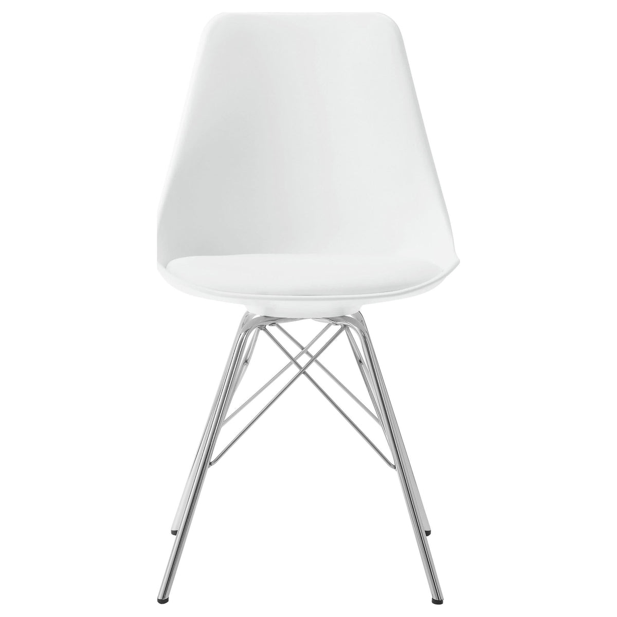 Silla de comedor Juniper de polipropileno blanco (juego de 2)