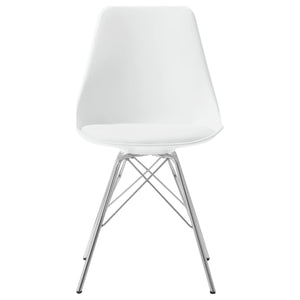 Silla de comedor Juniper de polipropileno blanco (juego de 2)
