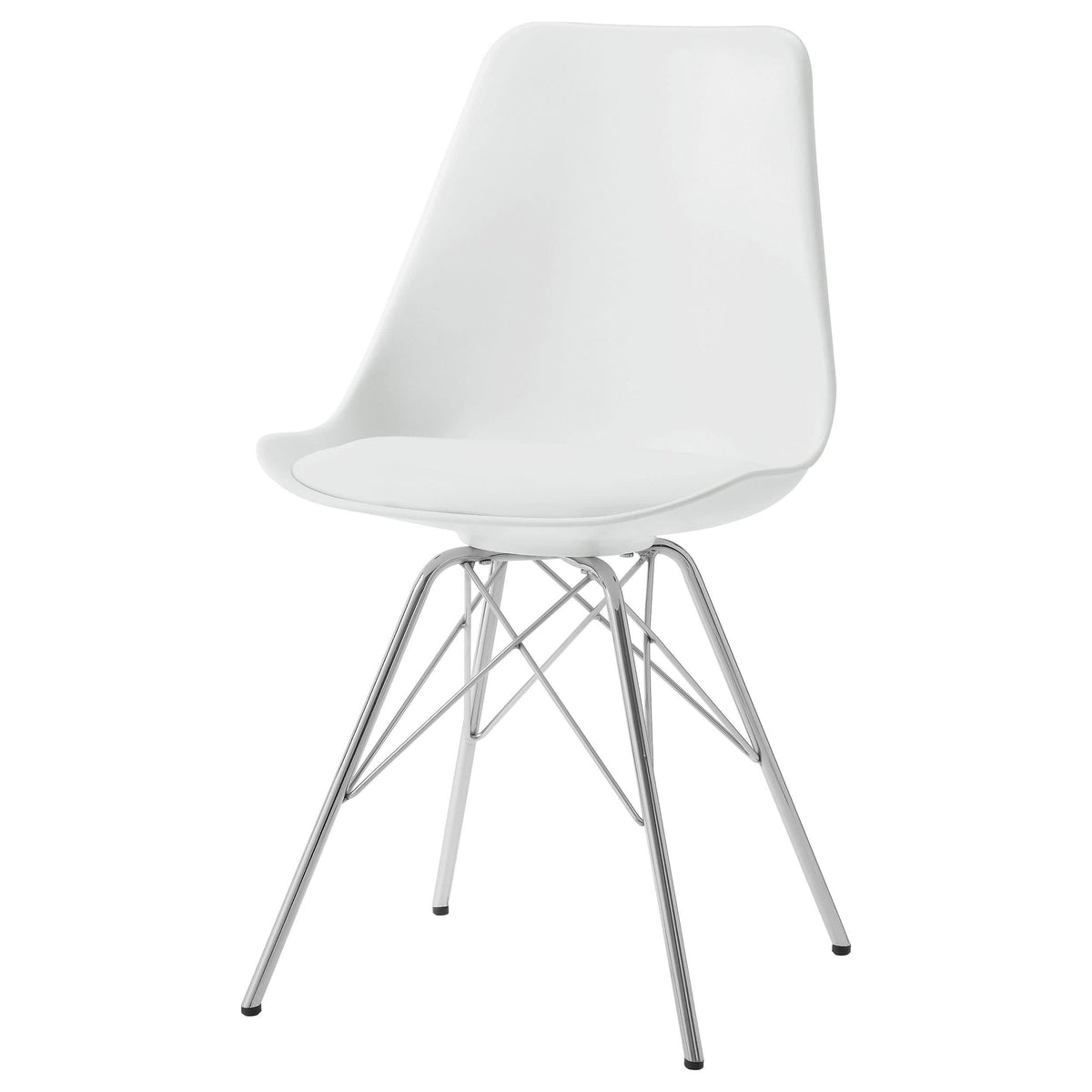 Silla de comedor Juniper de polipropileno blanco (juego de 2)