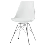Silla de comedor Juniper de polipropileno blanco (juego de 2)