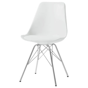 Silla de comedor Juniper de polipropileno blanco (juego de 2)