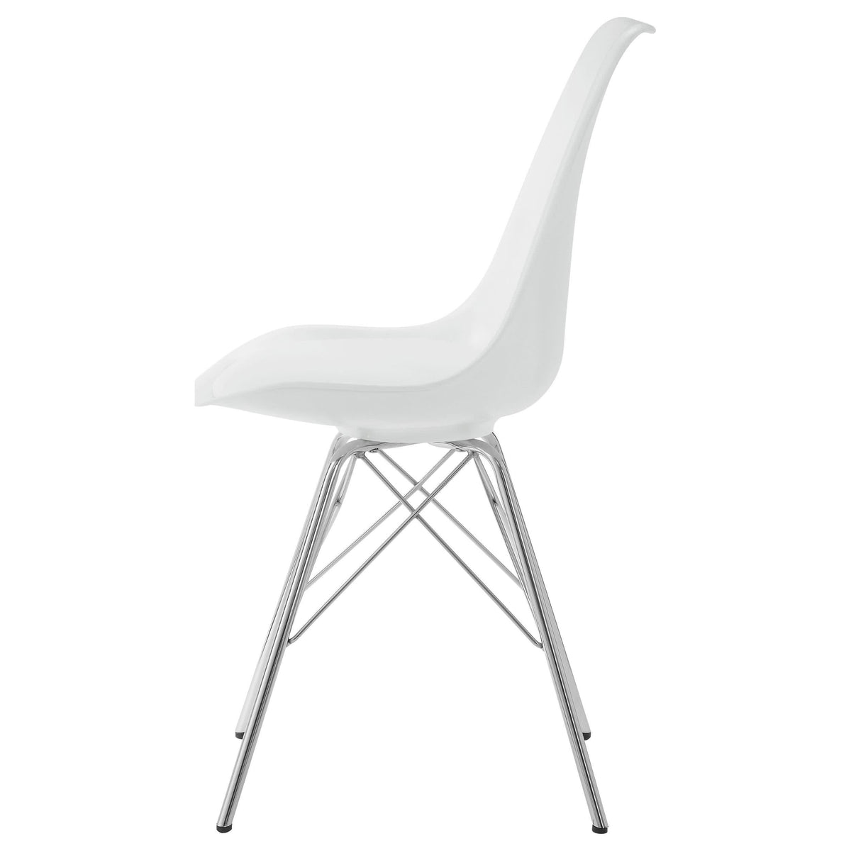 Silla de comedor Juniper de polipropileno blanco (juego de 2)