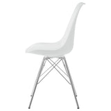 Silla de comedor Juniper de polipropileno blanco (juego de 2)