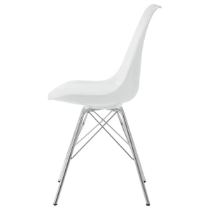 Silla de comedor Juniper de polipropileno blanco (juego de 2)