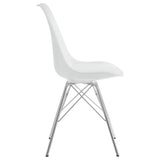 Silla de comedor Juniper de polipropileno blanco (juego de 2)