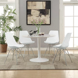 Silla de comedor Juniper de polipropileno blanco (juego de 2)