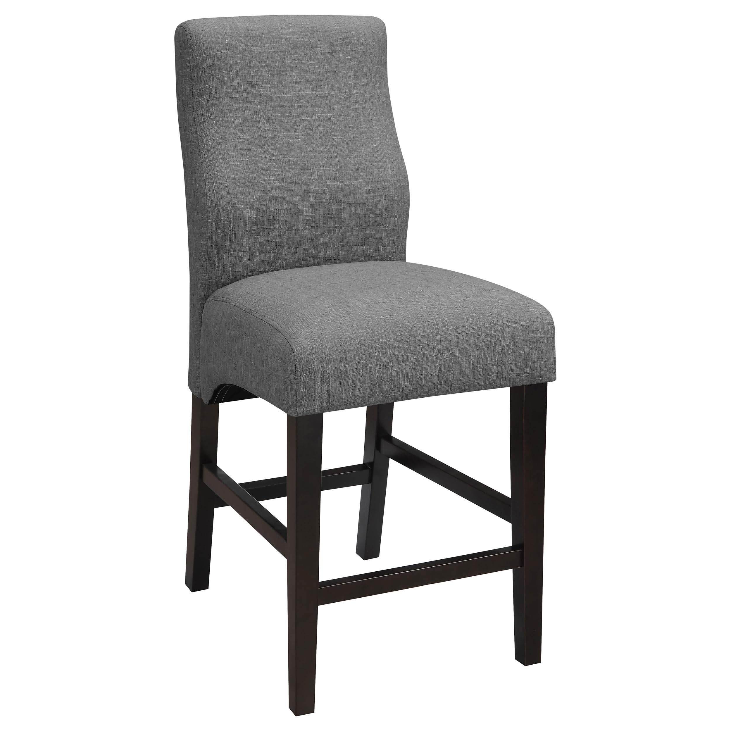 Silla de mostrador tapizada en tela Mulberry gris (juego de 2)