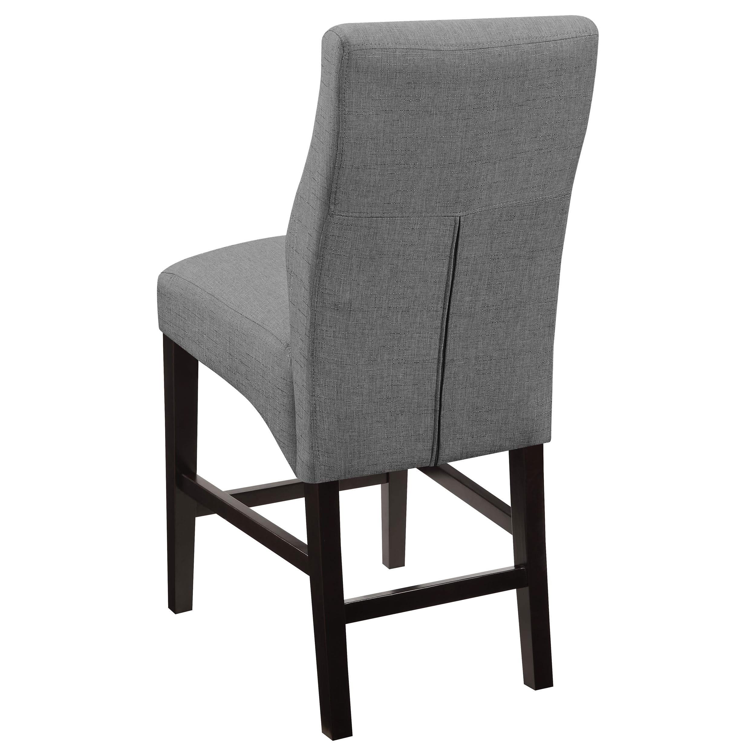 Silla de mostrador tapizada en tela Mulberry gris (juego de 2)