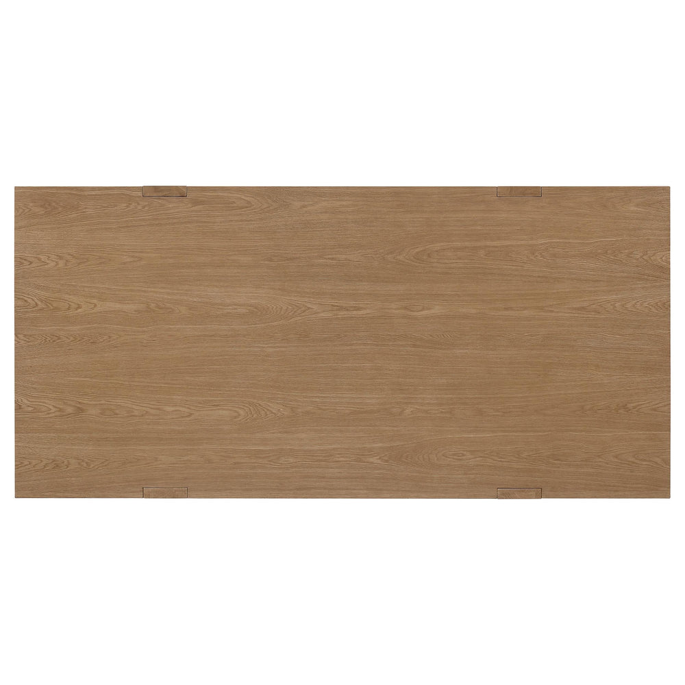 Mesa de comedor rectangular Sharon de 84 pulgadas con caballete de madera marrón