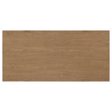 Mesa de comedor rectangular Sharon de 84 pulgadas con caballete de madera marrón