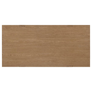 Mesa de comedor rectangular Sharon de 84 pulgadas con caballete de madera marrón