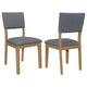 Silla de comedor tapizada en tela Sharon, color marrón (juego de 2)