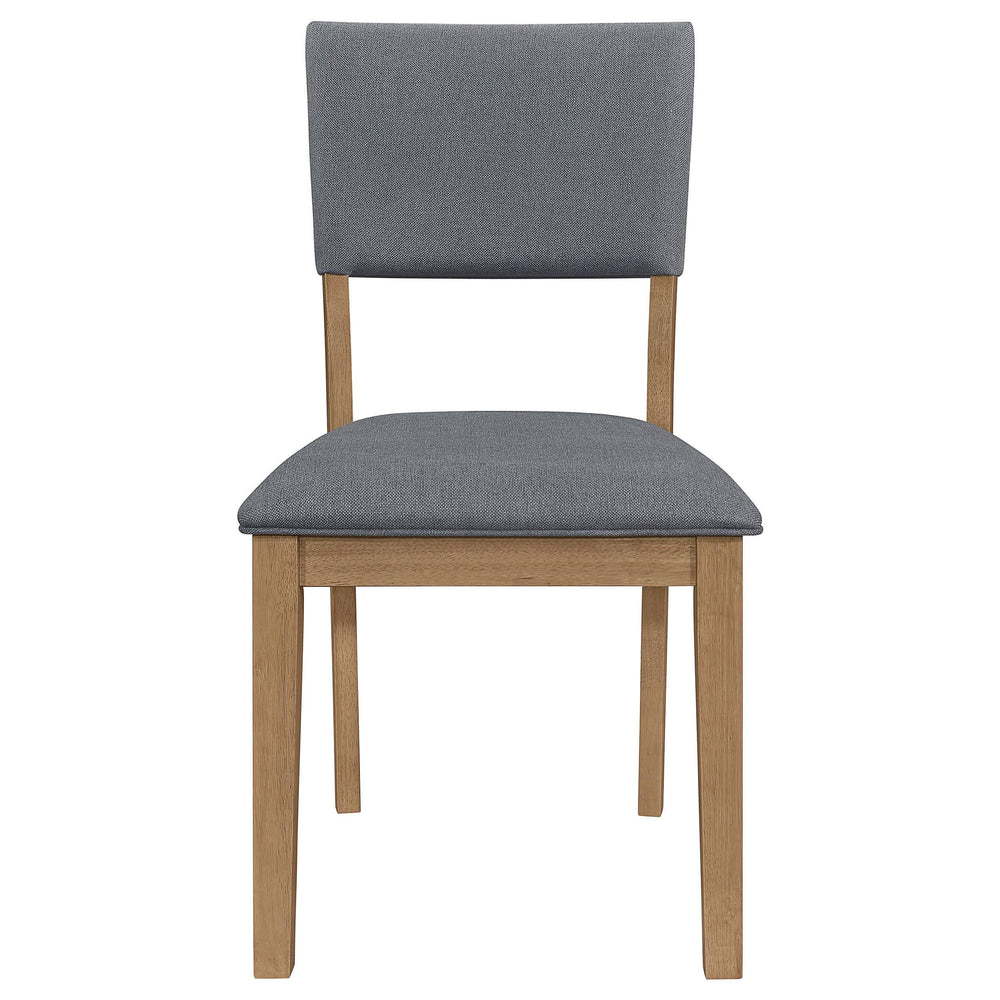 Silla de comedor tapizada en tela Sharon, color marrón (juego de 2)