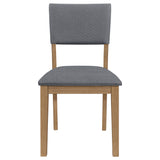 Silla de comedor tapizada en tela Sharon, color marrón (juego de 2)