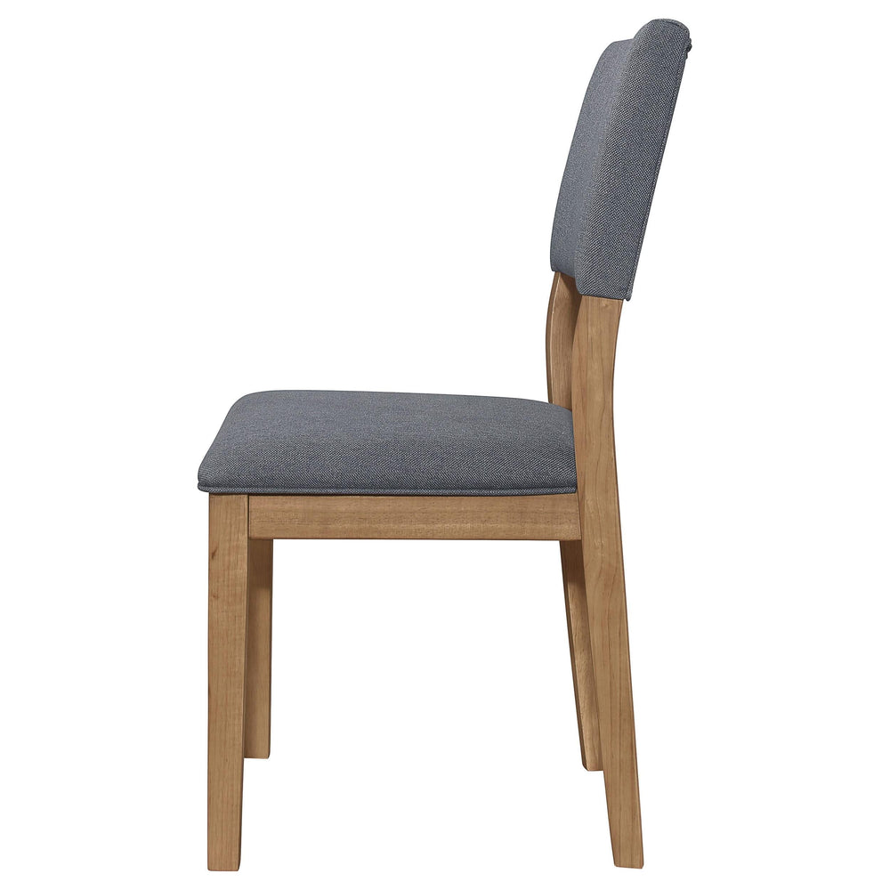 Silla de comedor tapizada en tela Sharon, color marrón (juego de 2)