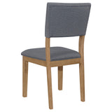 Silla de comedor tapizada en tela Sharon, color marrón (juego de 2)