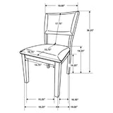 Silla de comedor tapizada en tela Sharon, color marrón (juego de 2)