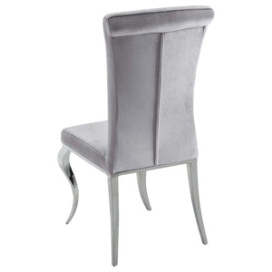 Juego de comedor Carone de 5 piezas de vidrio negro rectangular de 61 pulgadas, gris