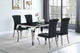 Juego de comedor Carone de 5 piezas de vidrio negro rectangular de 61 pulgadas