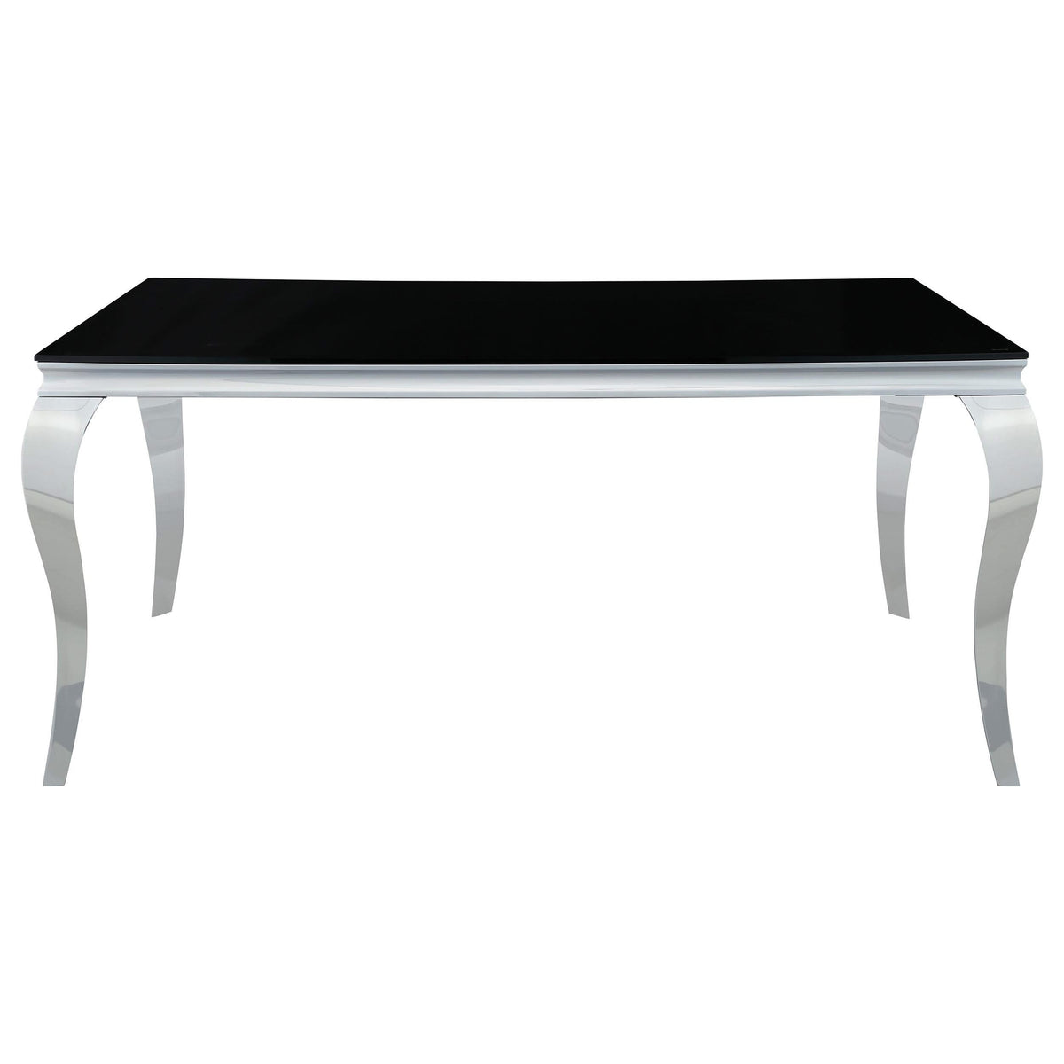 Juego de comedor Carone de 5 piezas de vidrio negro rectangular de 61 pulgadas