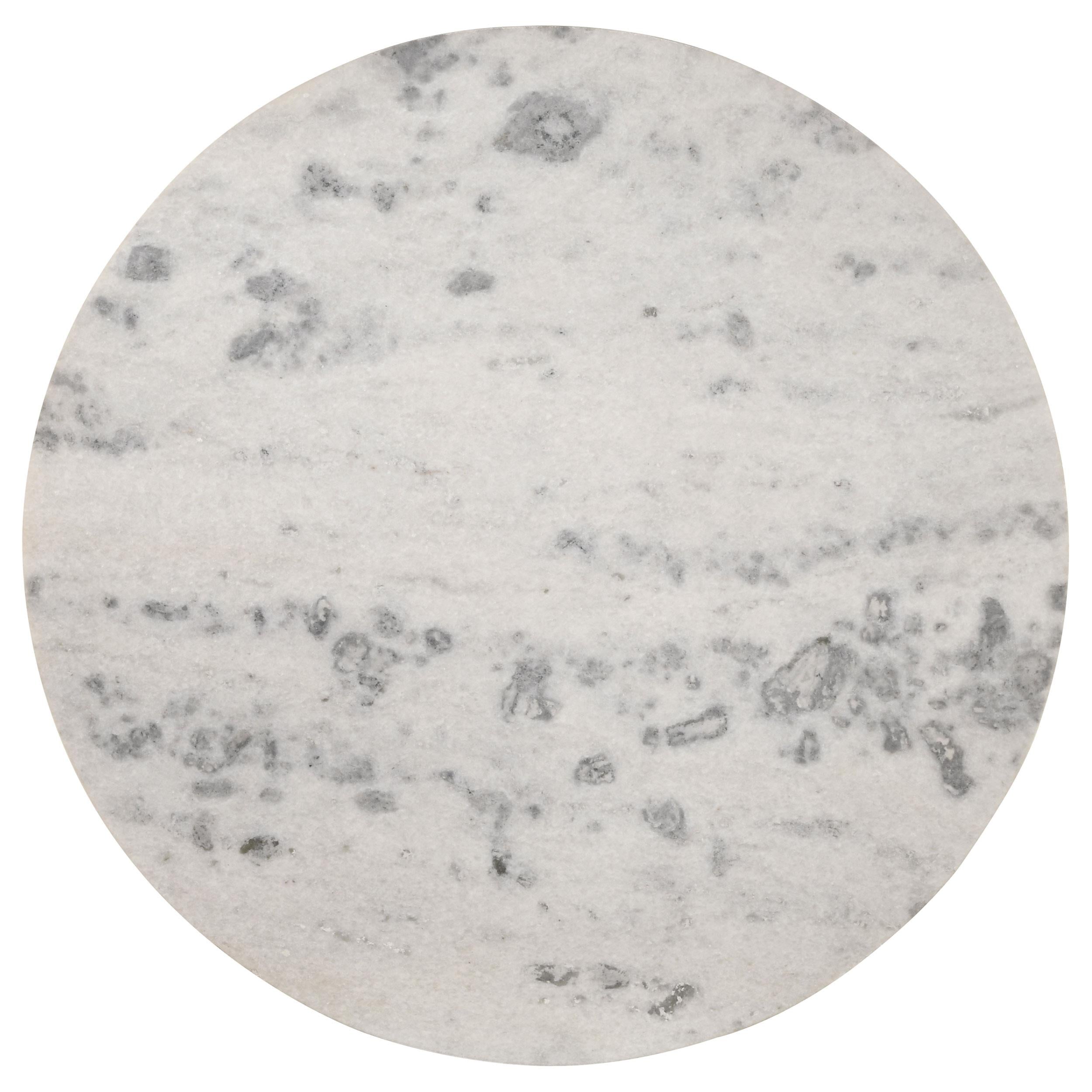 Ortega Round 46-inch Marble Top Wood Dining Table Natural