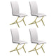 Silla de comedor tapizada Carmelia blanca (juego de 4)