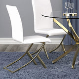 Silla de comedor tapizada Carmelia blanca (juego de 4)