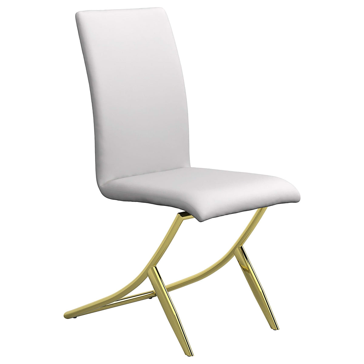 Silla de comedor tapizada Carmelia blanca (juego de 4)