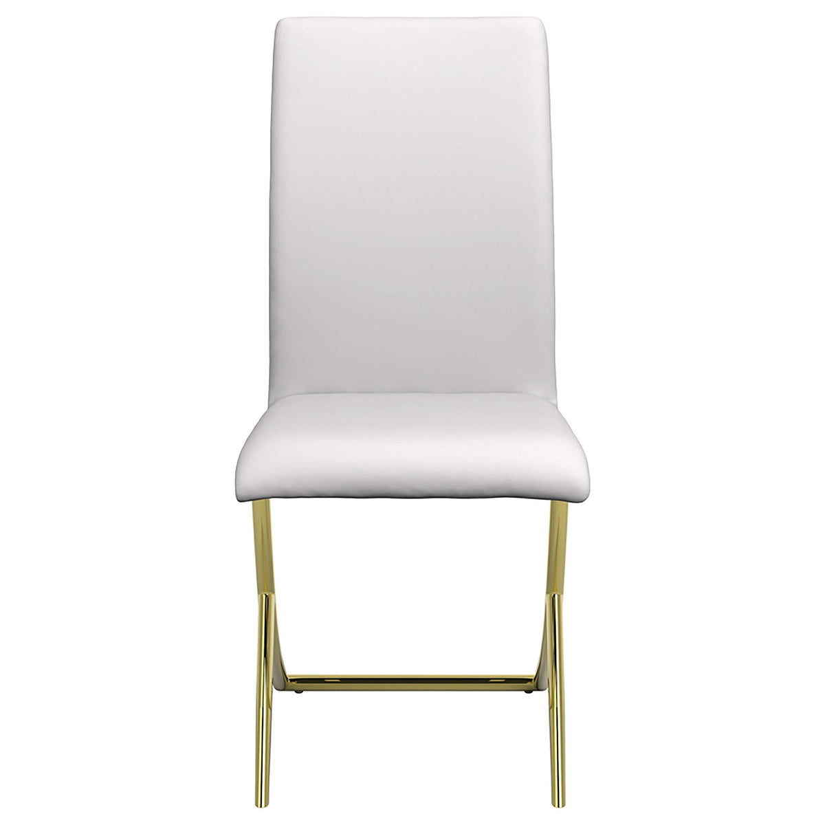 Silla de comedor tapizada Carmelia blanca (juego de 4)