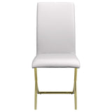 Silla de comedor tapizada Carmelia blanca (juego de 4)