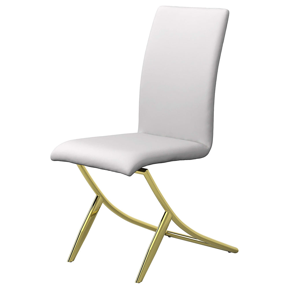 Silla de comedor tapizada Carmelia blanca (juego de 4)