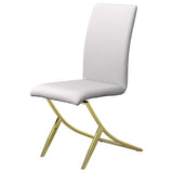 Silla de comedor tapizada Carmelia blanca (juego de 4)