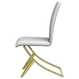 Silla de comedor tapizada Carmelia blanca (juego de 4)