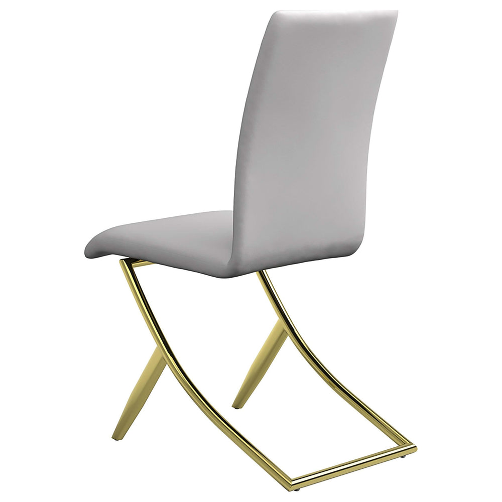 Silla de comedor tapizada Carmelia blanca (juego de 4)